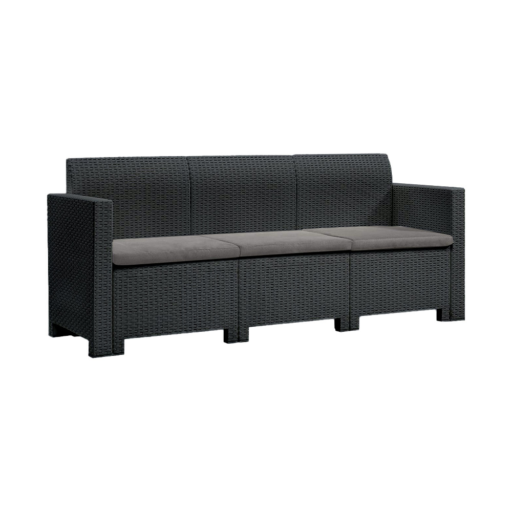 Salotto da Giardino Nebraska Antracite BICA - Set Completo 5 Posti